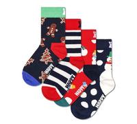 Happy Socks Unisex Kinder Kids 4-Pack Holiday Gift Set Socken, Multi, 7-9 Jahre