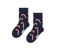 Happy Socks Unisex-Kindersocken mit Zuckerstangen-Motiv, blau, 4-6 Years