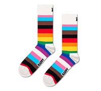 Happy Socks Pride Stripe Sock Weiß Muster Baumwolle Gr 36/40