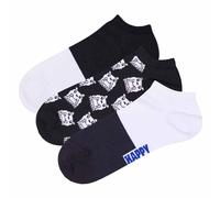 Happy Socks Unisex Sneaker-Socken, 3er Pack - Low Socks, Muster, Farbmix Bulldog 36-40
