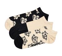 HAPPY SOCKS Unisex Sneaker-Socken, 3er Pack - Low Socks, Muster, Farbmix, mehrfarbig, 41-46 Pets