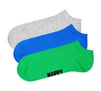 Happy Socks Tagessocke Sneaker Low Solid grün/blau/grau - 3 Paar, Größe 36-40