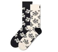 Happy Socks Unisex Socken, 2er Pack - Classic Crew, Organic Cotton, Farbmix Dog and Cat 41-46