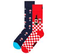 Happy Socks Unisex Socken, 2er Pack - Geschenkbox, Farbmix Wine / 36-40 36-40 Mehrfarbig
