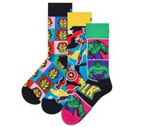 Happy Socks Unisex Socken, 3er Pack - Marvel Avengers, Motivsocken, Baumwollmischung, Geschenkbox MARVEL Avengers 41-46