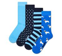 Happy Socks Unisex Socken, 4er Pack - Everyday Crew, Geschenkbox, Baumwoll-Mix 36-40 Mehrfarbig