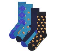 Happy Socks Unisex Socken, 4er Pack - Everyday Crew, Geschenkbox, Baumwoll-Mix Food 36-40