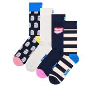 Langsocken HAPPY SOCKS Gr. 36 (40), bunt (weiß, gemustert) Damen Socken (67055007-36) weiß, bunt gemustert