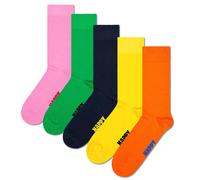 Happy Socks Unisex Socken, 5er Pack - Everyday Crew 5-Pack, Motivsocken, Baumwoll-Mix Graphic / 41-46 41-46 Mehrfarbig