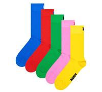 Happy Socks Unisex Socken, 5er Pack - Solid Socks, Baumwollmischung, einfarbig Mehrfarbig 41-46