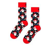 Happy Socks Socken mit Label-Print Modell 'Santa & Star' in Black, Größe 36-40