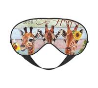 Happy Today Giraffe Sonnenblume Schlafmaske Augenmasken für Schlaf Doppelseitige Schlafmasken für Damen Herren Verdunkelung Augenabdeckungen zum Schlafen Reisen