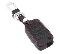 Happyit Leder Schlüsselanhänger für Volkswagen VW Golf 7 GTI GTD GTE MK7 Polo 2016 Skoda Octavia A7 Seat Leon Ibiza Smart Key Case