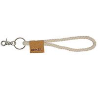 happyROSS Kordel-Schlaufe Anker | maritimer Schlüsselanhänger mit Tau-Kordel und Kork-Fähnchen | Schlüsselband aus Baumwolle | maritimer Look, Schiffe, Hafen, Meer