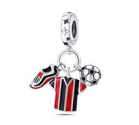 HappyStar 925 Sterling Silber Charms, Geeignet für Pandora Charms Armbänder für Frauen, Dangle Anhänger, Bead Charms für Damen, I LOVE MOM Geschenke zum Muttertag