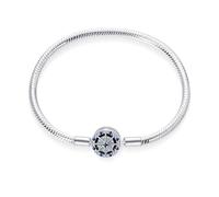 HappyStar Armkette Damen Silber 925, Damen Armband für Beads Charms，Kmpatibel Mit Pandora Charms.