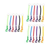 Happyyami 3 Sätze 3 Sets Feder Schlüsselanhänger Karabiner Schlüsselanhänger Schlüsselanhänger Armbänder Schlüsselschäkel Schlüsselband Handgelenkband Bungee Seil 6 Stück * 3