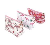 Happyyami 3 Stück Kosmetiktaschen Flamingo Motiv Leichter Kulturbeutel Mit Wasserdichtem Material Damen Reise Organizer