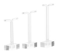 Happyyami 3 Stück Ohrringständer aus Acryl mit Quadratischer Basis Sauberer Schnitt und Stabiler Halt für Persönliche Haushalte und Schmuckgeschäfte