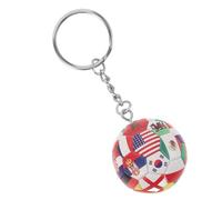 Happyyami Fußball Schlüsselanhänger aus Imitationsleder und Zinklegierung Kompakt und Stilvoll als Rucksackdekoration und Einfach zu Tragen für Fußballfans