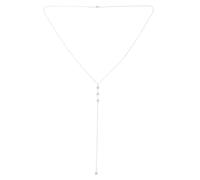 Happyyami Halskette mit Kristall für Braut vorne und hinten, Strass, Leckage, Kette, Körper, Kleid, Tropfen, Schmuck für Hochzeit, goldfarben, Agarwood, Kupfer.