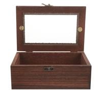 Happyyami Kleines Schmuckkästchen mit Glasdeckel Sicher und Robust als Geschenk oder Dekoration dem Schminktisch Vintage Stil Staubgeschützt