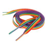 Happyyami Regenbogen Schnürsenkel 1 Paar 39 Zoll Farbverlauf Flache Vertikale Streifen Schuhbänder Modische Schuhkrawatte Für Alltag Und Sportschuhe