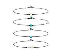 Happyyami Single Pearl Cord Halskette Damen Perlen Seil Halsreif Schmuck Für Frauen Und Mädchen Geschenk Für Muttertag Valentinstag Geburtstag