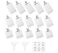Happyyami Unterverpackungsbeutel 18 Stück Verschiedene Größen 30ml 50ml 100ml für Kulturbeutel und Handgepäck mit Trichter und Beschriftbaren Etiketten
