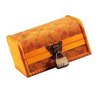 Happyyami Vintage Schmuckkoffer Aus Holz Mit Schloss Antike Schmuckkasten Organizer Box Für Ringe Und Accessoires Robuste Holzkiste Mit Retro Design Als Geschenk Für Damen Und Sammler