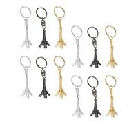 harayaa 6X 12 Stück Mini Paris Modell Schlüsselanhänger, Französische Souvenirs, Partygeschenke, Anhänger, Schlüsselhalter, Sammlungen, Valentinstagsgeschenke