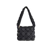 harayaa Puffer Umhängetasche Umhängetaschen für Damen Y2K Weiche, mittelgroße Daunentasche, Einkaufstasche, Sommer, Strand, Nylon, Hobo-Tasche, Gesteppte, Schwarz