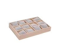 harayaa Uhren-Display-Tablett, Schmuck-Organizer-Tablett, stapelbare Display-Box, Uhrenhalter-Vitrine für die Theke, Velvet