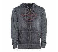 Hard Rock Herren Double Burnout Zip Hoodie Charcoal, Rom, XX-Large