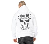 Hardcore United Hoodie Cory | White | Weiß Sweatshirt Kapuze Herren Gabber (DE/NL/SE/PL, Alphanumerisch, 3XL, Regular, Regular)