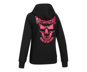 Hardcore United Ladies Hoody Bobby | Schwarz Pink Kapuzenpullover Sweatshirt (DE/NL/SE/PL, Alphanumerisch, XXL, Regular, Regular)