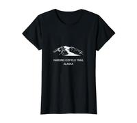 Harding Icefield Trail Alaska - Minimales Bergwandern Preisgünstiges Grafik-T-Shirt, Damen, Schwarz, XL