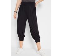Haremshose BONPRIX, Damen, Gr. 48/50 (XL), N-Gr, schwarz, Obermaterial: 95% Viskose, 5% Elasthan, loose fit, Hosen Haremshose, aus Viskose-Mix, mit Elasthan, lockere Passform, 3/4-Länge (73263851-48)