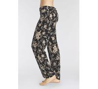 BUFFALO Haremshose Damen schwarz mit Blumen Gr.36/38