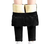 Haremshose Damen Winter - Thermohose Damen Kurzgröße - Haushose Baumwolle Stoffhose Elegant Große Größen Sweathose Lang Warm Freizeithose Polyester Jogginghose Baggy Sweatpants Wide Leg Fleecehose