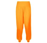 Haremshose für Mädchen Alibaba locker lässig Baggy-Hose Sport Tanz elastisch Yoga-Leggings Kinder Neon ausgestelltes Kostüm Kinder bequeme entspannte Hose mit hoher Neon orange 9-10 Jahre
