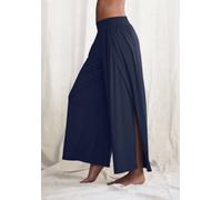Haremshose LASCANA, Damen, Gr. 32/34, N-Gr, marine, Single Jersey, Obermaterial: 93% Polyester, 7% Elasthan, unifarben, Hosen Haremshose, mit überlappenden Seitennähten (25704031-32) marine