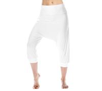 Haremshose WINSHAPE "HP201LS", Damen, Gr. XS, Normalgrößen, weiß (ivory), 85% Polyester, 15% Elasthan, Hosen Haremshose, Functional Soft and Light (30958007-XS) ivory