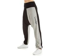 Haremshose WINSHAPE "UNISEX “Yin und Yang”-Haremshose WH9", Damen, Gr. XL, Normalgrößen, schwarz (schwarz, grau melange), 90% Baumwolle, 10% Elasthan, Hosen Haremshose, Dance-Style (91166530-XL)