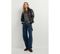 Haremsjeans PEPE JEANS "balloon fit jeans BOW MW BALLOON DARK STONEWASH", Damen, Gr. 26, Länge 30, blau (11.5oz blau rigid denim), 100% Baumwolle, Jeans (78423863-26) 11.5oz blau rigid denim