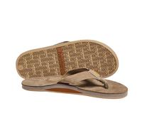 Hari Mari Fields - Herren Premium Leder Flip Flops - Sandalen mit bequemen Lederriemen und Fußgewölbeunterstützung - Strandschuhe für Herren, Stein, 43 EU