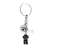 Harikaji Schlüsselanhänger mit Hunde-Motiv, niedlicher Schlüsselanhänger, Taschen-Charm, Mini-Schlüsselanhänger aus Metall, Schwarzer Pudel, 10 cm