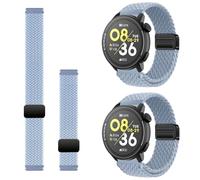 Harikiri 2 StüCk Kompatibel Mit Coros Pace 4/3/Pace Pro,Geflochtenes Dehnbares Nylon Uhrarmband Mit Magnetischem Verschluss,Schnellverschlus KnöChel Und Armband, FüR Coros Apex 2 Pro/Pro/4 42 mm/46 mm