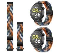 Harikiri 2 StüCk Kompatibel Mit Coros Pace 4/3/Pace Pro,Geflochtenes Dehnbares Nylon Uhrarmband Mit Magnetischem Verschluss,Schnellverschlus KnöChel Und Armband, FüR Coros Apex 2 Pro/Pro/4 42 mm/46 mm