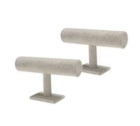 Harilla 2 Holz bar Schmuckkette Haarband Armband Schmuck Display Stand, Grau